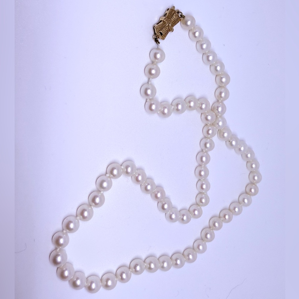 MIKIMOTO SEA MAGIC 14K PEARL NECKLACE WOW